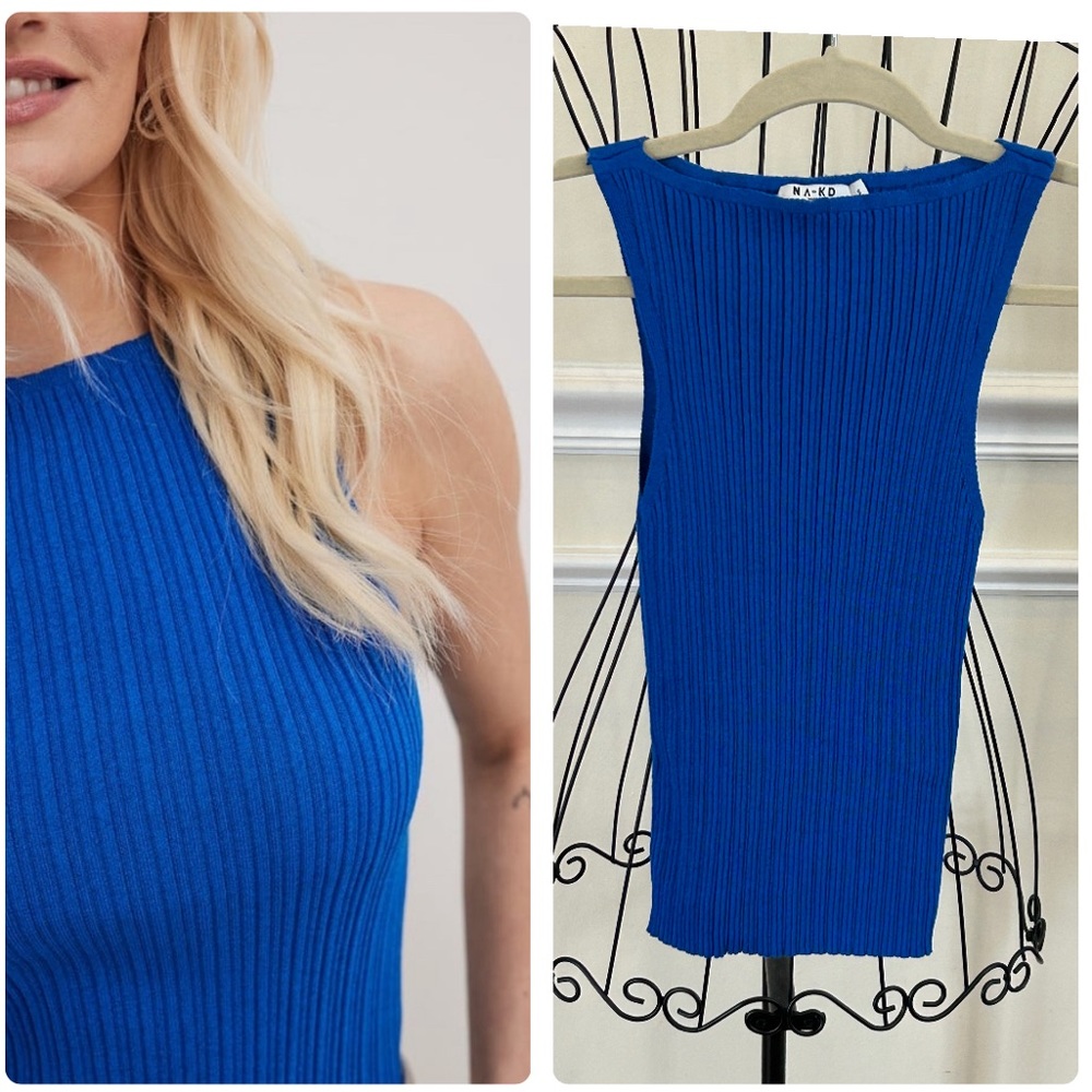 NA-KD Sleeveless Ribbed Knit Top